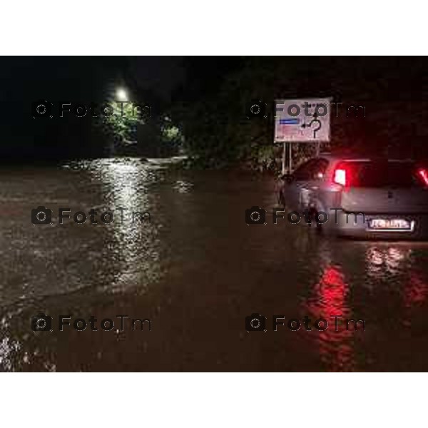 Tiziano Manzoni/LaPresse 9-09- 2024 Bergamo, Italia Cronaca Bomba d\'acqua provincia di Bergamo valbrembo e cvalle brembana