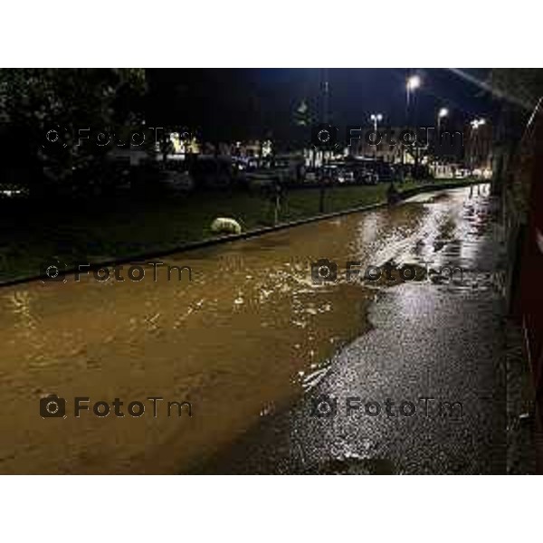 Tiziano Manzoni/LaPresse 9-09- 2024 Bergamo, Italia Cronaca Bomba d\'acqua provincia di Bergamo valbrembo e cvalle brembana