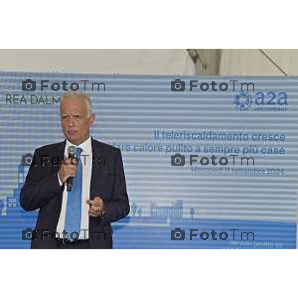 Tiziano Manzoni/LaPresse 11-09- 2024 Bergamo, Italia CronacaDalmine inaugura collegamento termovalorizzatore Rea e il sistema del teleriscaldamento A2A di Bergamo Marco Sperandio, Presidente di Rea