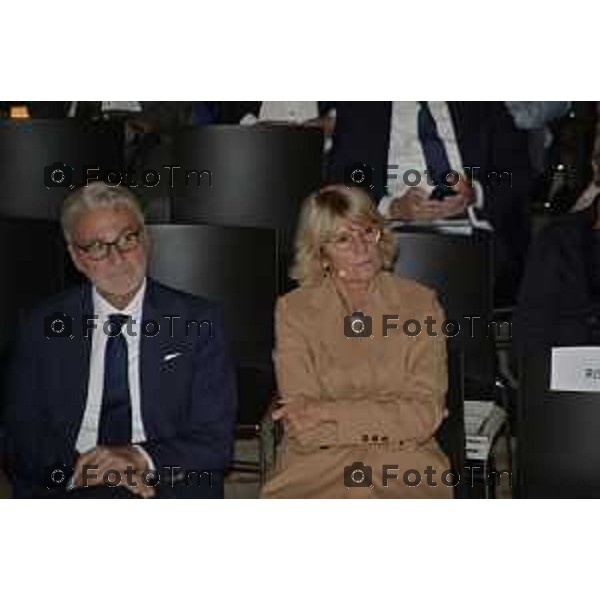 Tiziano Manzoni/LaPresse 11-09- 2024 Bergamo, Italia Cronaca decimo appuntamento di «Prospettive dell\'economia e impatto sui mercati nel 2024», il roadshow organizzato da Jp Morgan e e Bper Banca Private Cesare Ponti, in collaborazione con L’economia del Corriere, Maria Paola Toschi Jp Morgan