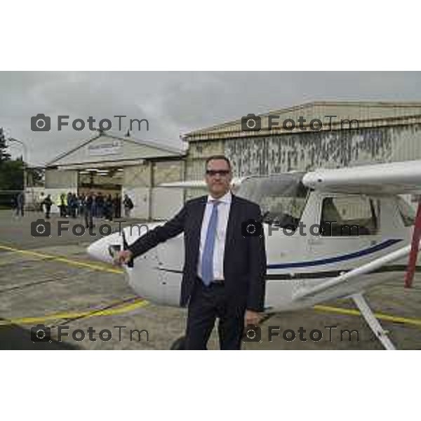 Tiziano Manzoni/LaPresse 12-09- 2024 Bergamo, Italia Cronaca Bergamo inaugurazione della nuova via di rullaggio aeroclub BGY LIME con presenti il Presidente Andrea Orsi