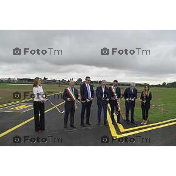 Tiziano Manzoni/LaPresse 12-09- 2024 Bergamo, Italia Cronaca Bergamo inaugurazione della nuova via di rullaggio aeroclub BGY LIME con presenti il Presidente Andrea Orsi