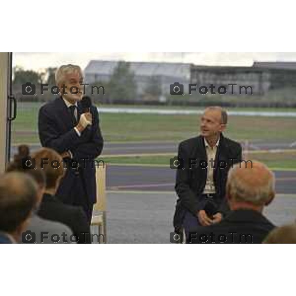 Tiziano Manzoni/LaPresse 12-09- 2024 Bergamo, Italia Cronaca Bergamo inaugurazione della nuova via di rullaggio aeroclub BGY LIME con presenti il Presidente Andrea Orsi