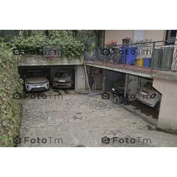 Tiziano Manzoni/LaPresse 14-09- 2024 Bergamo, Italia Cronaca Bergamo a una settimana dall\'alluvione del torrente Morla via Cameroni Famiglie che hanno subito allagamento