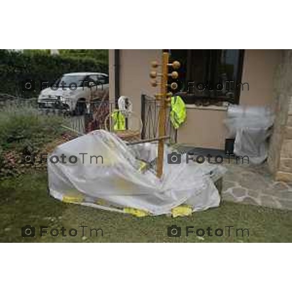 Tiziano Manzoni/LaPresse 14-09- 2024 Bergamo, Italia Cronaca Bergamo a una settimana dall\'alluvione del torrente Morla via Cameroni Famiglie che hanno subito allagamento