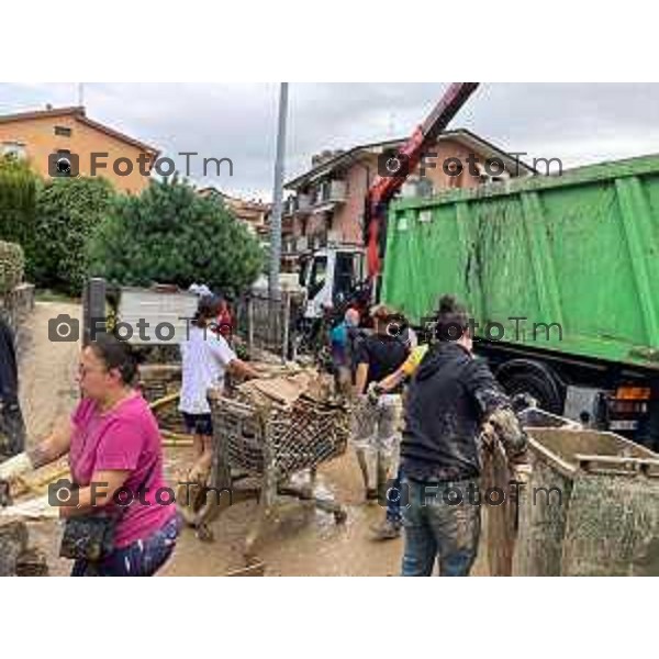 Tiziano Manzoni/LaPresse 14-09- 2024 Bergamo, Italia Cronaca Bergamo a una settimana dall\'alluvione del torrente Morla via Cameroni Famiglie che hanno subito allagamento Via Maironi