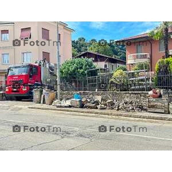 Tiziano Manzoni/LaPresse 14-09- 2024 Bergamo, Italia Cronaca Bergamo a una settimana dall\'alluvione del torrente Morla via Cameroni Famiglie che hanno subito allagamento Via Maironi