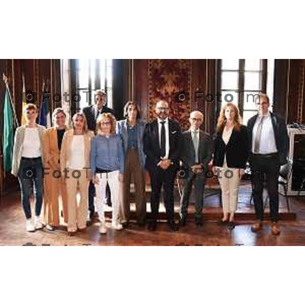 Tiziano Manzoni/LaPresse 27-06- 2024 Bergamo, Italia Cronaca Bergamo 2024 Bergamo tavolo di lavoro criticità uffici giudiziari con presidente tribunale De Sapia e Giulio Marchesi