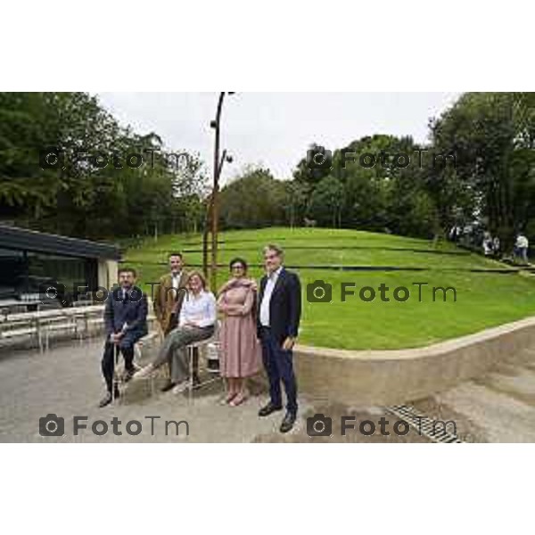 Tiziano Manzoni/LaPresse 18-09- 2024 Bergamo, Italia Cronaca aprono al pubblico, I Giardini PwC il camminamento ll Bù Bistrot in Accademia Carrara.