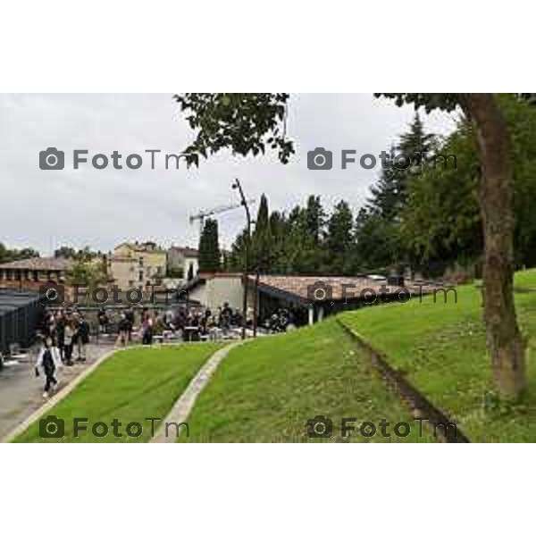 Tiziano Manzoni/LaPresse 18-09- 2024 Bergamo, Italia Cronaca aprono al pubblico, I Giardini PwC il camminamento ll Bù Bistrot in Accademia Carrara.