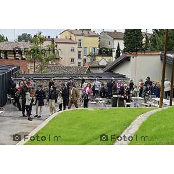 Tiziano Manzoni/LaPresse 18-09- 2024 Bergamo, Italia Cronaca aprono al pubblico, I Giardini PwC il camminamento ll Bù Bistrot in Accademia Carrara.