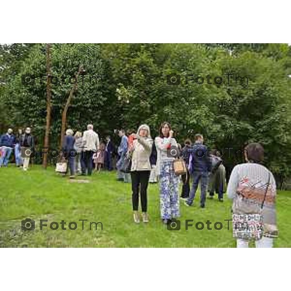 Tiziano Manzoni/LaPresse 18-09- 2024 Bergamo, Italia Cronaca aprono al pubblico, I Giardini PwC il camminamento ll Bù Bistrot in Accademia Carrara.