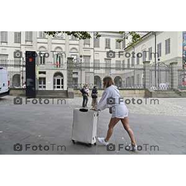 Tiziano Manzoni/LaPresse 18-09- 2024 Bergamo, Italia Cronaca aprono al pubblico, I Giardini PwC il camminamento ll Bù Bistrot in Accademia Carrara.