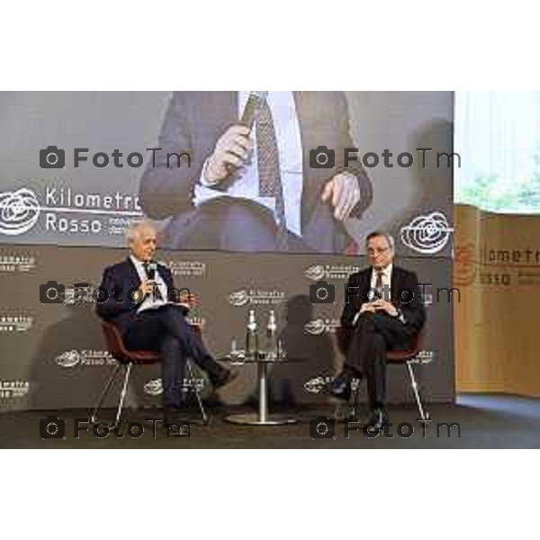 Tiziano Manzoni/LaPresse 19-09- 2024 Bergamo, Italia Cronaca Bergamo kilometrorosso Stezzano Luciano Fontana Intervista Mario Draghi 2024