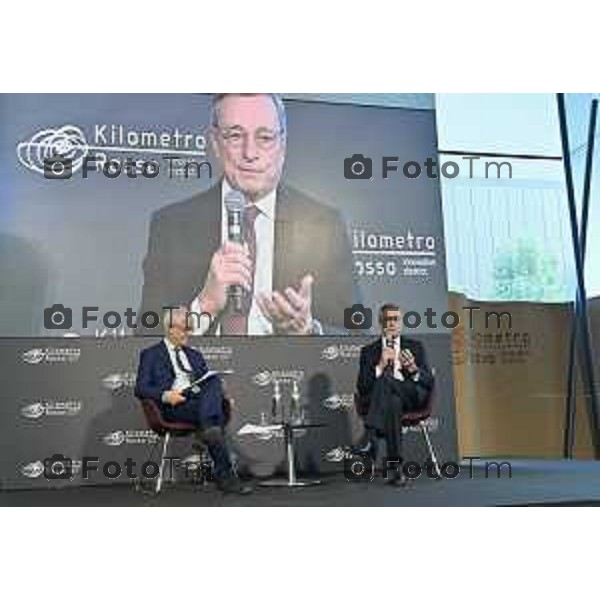 Tiziano Manzoni/LaPresse 19-09- 2024 Bergamo, Italia Cronaca Bergamo kilometrorosso Stezzano Luciano Fontana Intervista Mario Draghi 2024