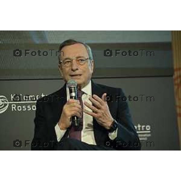 Tiziano Manzoni/LaPresse 19-09- 2024 Bergamo, Italia Cronaca Bergamo kilometrorosso Stezzano Luciano Fontana Intervista Mario Draghi 2024