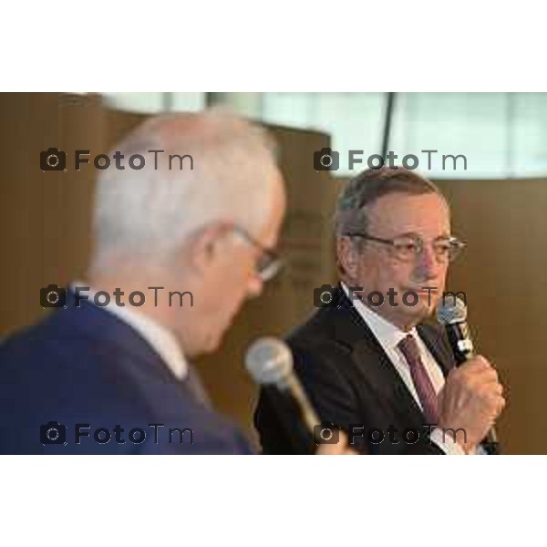 Tiziano Manzoni/LaPresse 19-09- 2024 Bergamo, Italia Cronaca Bergamo kilometrorosso Stezzano Luciano Fontana Intervista Mario Draghi 2024