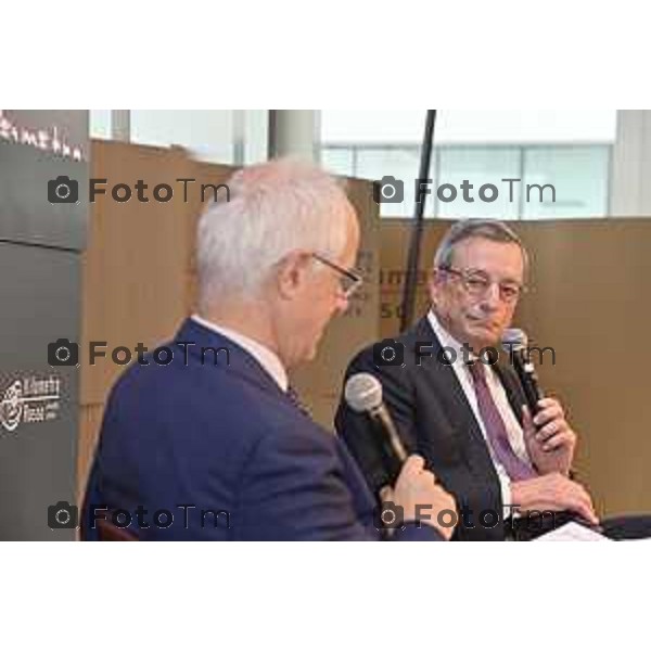 Tiziano Manzoni/LaPresse 19-09- 2024 Bergamo, Italia Cronaca Bergamo kilometrorosso Stezzano Luciano Fontana Intervista Mario Draghi 2024