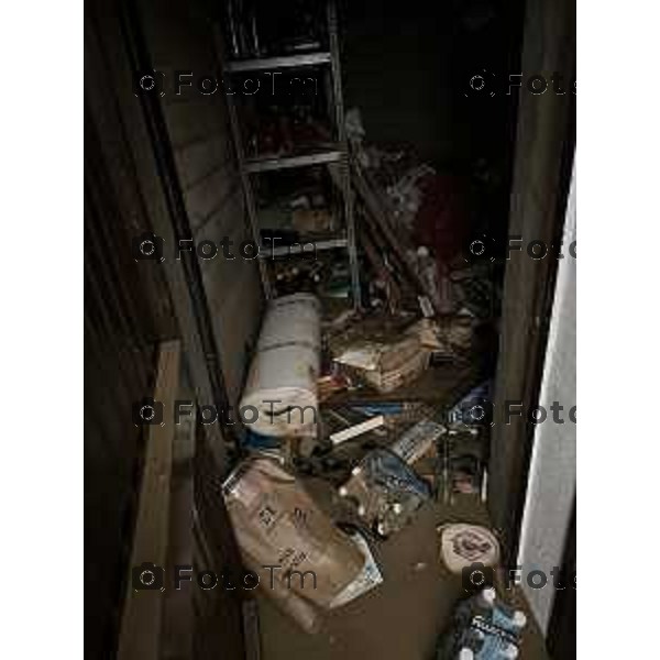 Tiziano Manzoni/LaPresse 9-09-2024 Bergamo, Italia Cronaca Alluvione esondazione della Morla.via Baioni Nava Andrea