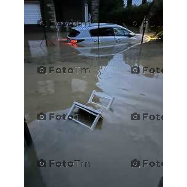 Tiziano Manzoni/LaPresse 9-09-2024 Bergamo, Italia Cronaca Alluvione esondazione della Morla.via Baioni Nava Andrea