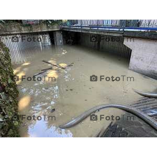 Tiziano Manzoni/LaPresse 9-09-2024 Bergamo, Italia Cronaca Alluvione esondazione della Morla.via Baioni Nava Andrea