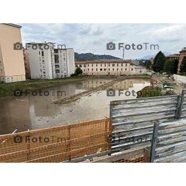 Tiziano Manzoni/LaPresse 9-09-2024 Bergamo, Italia Cronaca Alluvione esondazione della Morla.via Baioni Nava Andrea