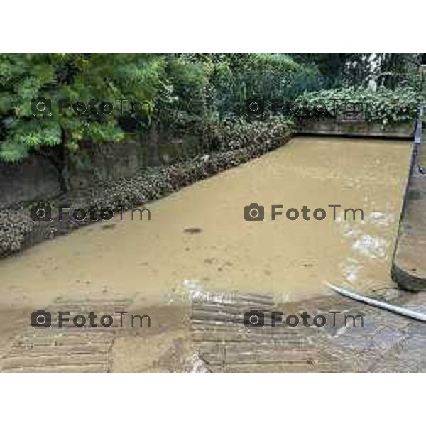 Tiziano Manzoni/LaPresse 9-09-2024 Bergamo, Italia Cronaca Alluvione esondazione della Morla.via Baioni Nava Andrea