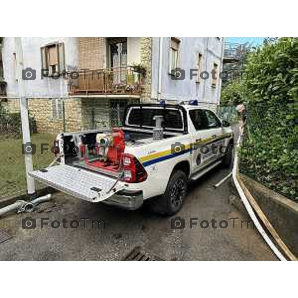 Tiziano Manzoni/LaPresse 9-09-2024 Bergamo, Italia Cronaca Alluvione esondazione della Morla.via Baioni Nava Andrea