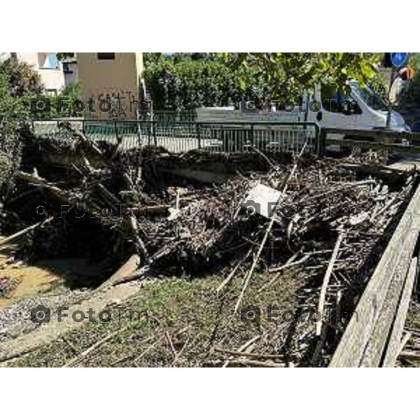 Tiziano Manzoni/LaPresse 9-09-2024 Bergamo, Italia Cronaca Alluvione esondazione della Morla.via Baioni Nava Andrea