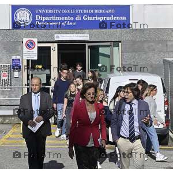 Tiziano Manzoni/LaPresse 24-09- 2024 Bergamo, Italia Cronaca Marta Cartabia ospite all\'inaugurazione dei corsi di laurea giuridici di UniBg ’inaugurazione dei corsi giuridici per l\'anno accademico 2024-2025: ospite speciale sarà la prof.ssa Marta Cartabia, Ordinaria di diritto costituzionale all’Università Bocconi e Presidente emerita della Corte costituzionale, che terrà la lectio “Nelle forme e nei limiti della Costituzione”.