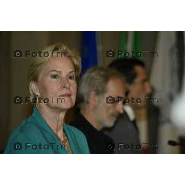 Tiziano Manzoni/LaPresse 27-09- 2024 Bergamo, Italia Cronaca Bergamo Bergamo XXII edizione i BergamoScienza S. Agostino, Aula Magna dell’Università degli Studi di Bergamo con la Premio Nobel Frances Hamilton Arnold. Gianvito Martino, neuroscienziato e presidente dell’Associazione BergamoScienza Luca Ausili dell’Università Vita-Salute San Raffaele.