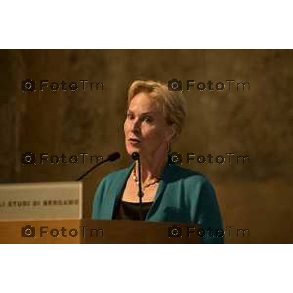 Tiziano Manzoni/LaPresse 27-09- 2024 Bergamo, Italia Cronaca Bergamo Bergamo XXII edizione i BergamoScienza S. Agostino, Aula Magna dell’Università degli Studi di Bergamo con la Premio Nobel Frances Hamilton Arnold. Gianvito Martino, neuroscienziato e presidente dell’Associazione BergamoScienza Luca Ausili dell’Università Vita-Salute San Raffaele.