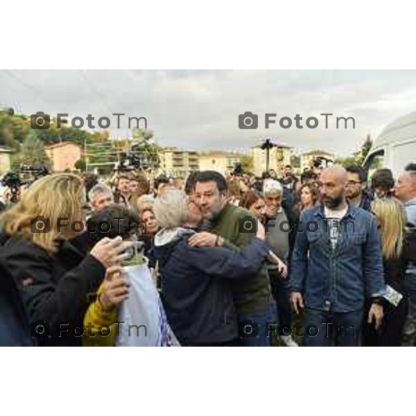 Pontida Bg giovani leghisti raduno Lega con Matteo Salvini e Valditara 2024 Tiziano Manzoni/LaPresse 05-10- 2024 Bergamo, Italia Cronaca