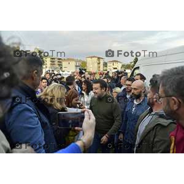 Pontida Bg giovani leghisti raduno Lega con Matteo Salvini e Valditara 2024 Tiziano Manzoni/LaPresse 05-10- 2024 Bergamo, Italia Cronaca