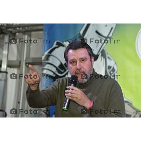 Pontida Bg giovani leghisti raduno Lega con Matteo Salvini e Valditara 2024 Tiziano Manzoni/LaPresse 05-10- 2024 Bergamo, Italia Cronaca