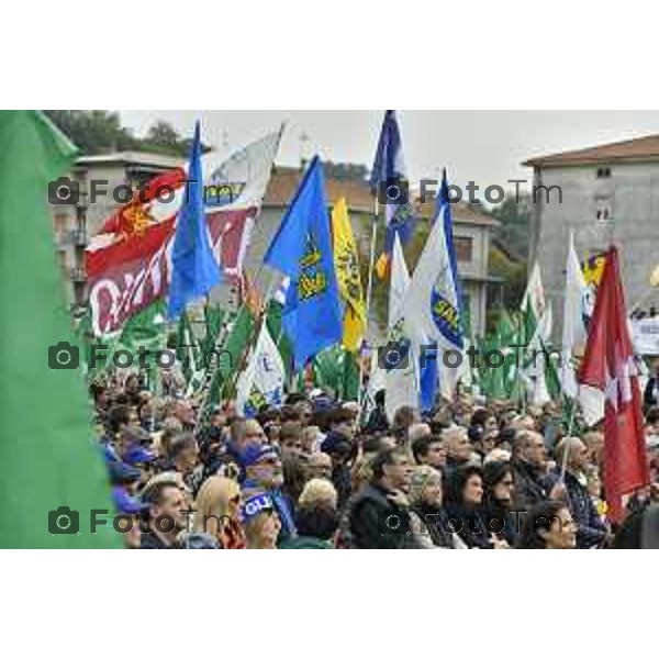 Pontida Bergamo raduno dei militanti leghisti sul sacro suolo di Pontida Matteo Salvini Viktor Orban Tiziano Manzoni/LaPresse 06-10- 2024 Bergamo, Italia Cronaca Politica