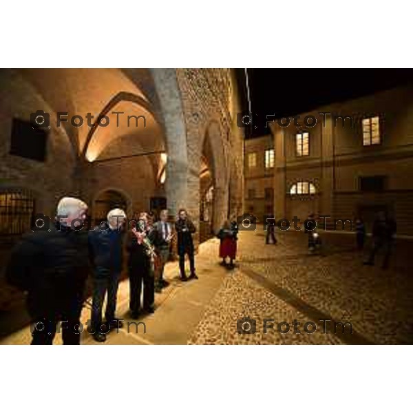 Tiziano Manzoni/LaPresse 10-10- 2024 Bergamo, Italia Cronaca Bergamo nuova illuminazione piazza Cittadella Bergamo Alta