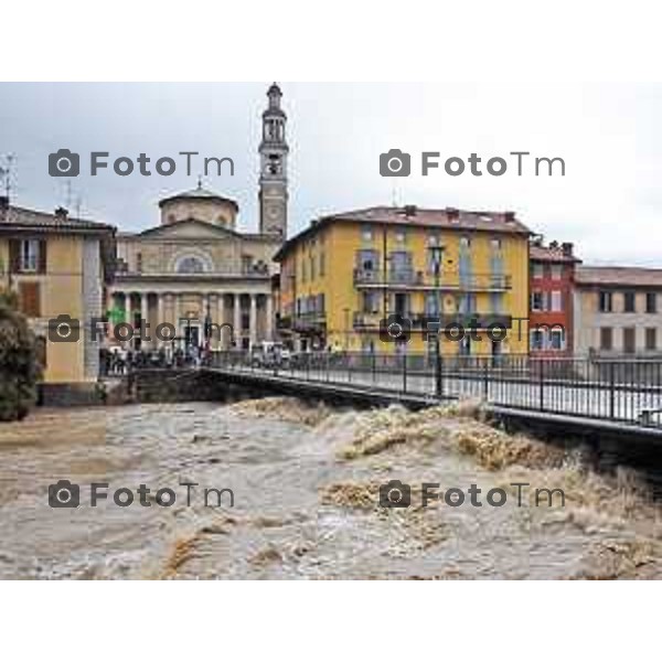 Tiziano Manzoni/LaPresse10-10- 2024 Bergamo, Italia Cronaca Seriate Bg piena del fiume Serio