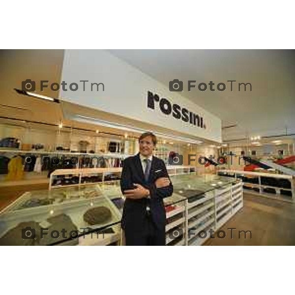 Tiziano Manzoni/LaPresse 18-10- 2024 Bergamo, Italia Cronaca Bergamo Seriate Gruppo Rossini nel settore dell\'abbigliamento da lavoro e i DPI: inaugurazione del nuovo Magazzino Automatizzato. 2024