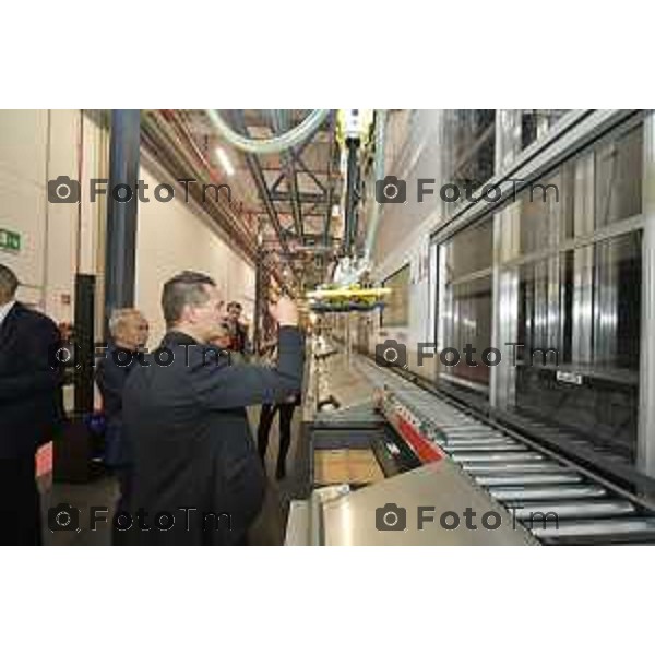 Tiziano Manzoni/LaPresse 18-10- 2024 Bergamo, Italia Cronaca Bergamo Seriate Gruppo Rossini nel settore dell\'abbigliamento da lavoro e i DPI: inaugurazione del nuovo Magazzino Automatizzato. 2024