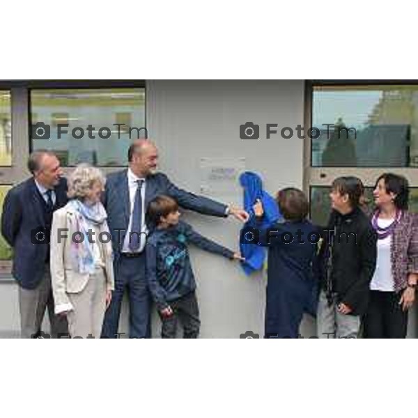 Tiziano Manzoni/LaPresse 23-10- 2024 Bergamo inaugurazione dei Giardini intitolati a Pietro Enrico Ferri, rettore dell’Università degli studi di Bergamo negli anni Ottanta e Novanta 2024