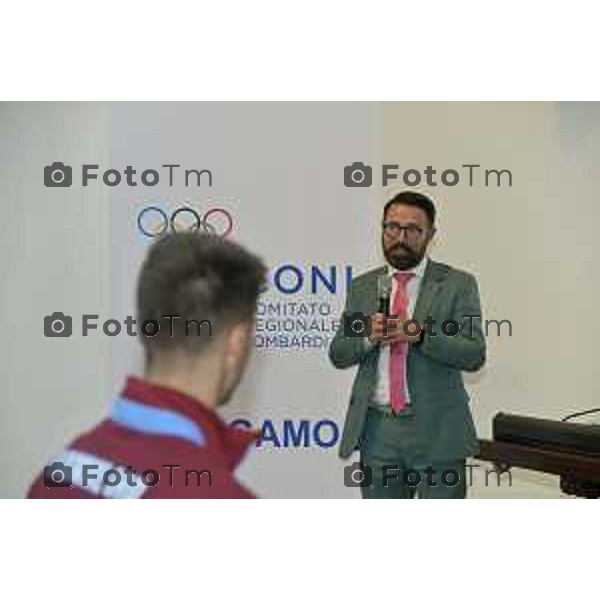 Tiziano Manzoni/LaPresse 29-10- 2024 Bergamo, Italia Cronaca Bergamo premiazione atleti paralimpici bergamaschi che hanno preso parte all\'ultima edizione dei Giochi. presenti il presidente della Provincia Pasquale Gandolfi, la delegata CONI Bergamo Lara Magoni, il delegato provinciale CIP - Comitato Italiano Paralimpico Bergamo Vincenzo Lolli. Oney Tapia Elena Carnevali – Giulia Terzi