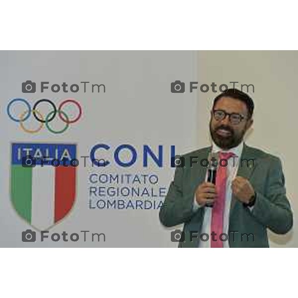 Tiziano Manzoni/LaPresse 29-10- 2024 Bergamo, Italia Cronaca Bergamo premiazione atleti paralimpici bergamaschi che hanno preso parte all\'ultima edizione dei Giochi. presenti il presidente della Provincia Pasquale Gandolfi, la delegata CONI Bergamo Lara Magoni, il delegato provinciale CIP - Comitato Italiano Paralimpico Bergamo Vincenzo Lolli. Oney Tapia Elena Carnevali – Giulia Terzi