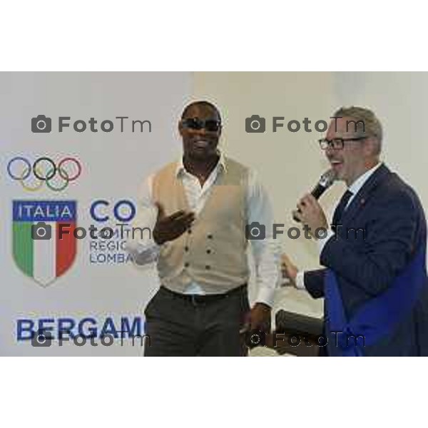 Tiziano Manzoni/LaPresse 29-10- 2024 Bergamo, Italia Cronaca Bergamo premiazione atleti paralimpici bergamaschi che hanno preso parte all\'ultima edizione dei Giochi. presenti il presidente della Provincia Pasquale Gandolfi, la delegata CONI Bergamo Lara Magoni, il delegato provinciale CIP - Comitato Italiano Paralimpico Bergamo Vincenzo Lolli. Oney Tapia Elena Carnevali – Giulia Terzi