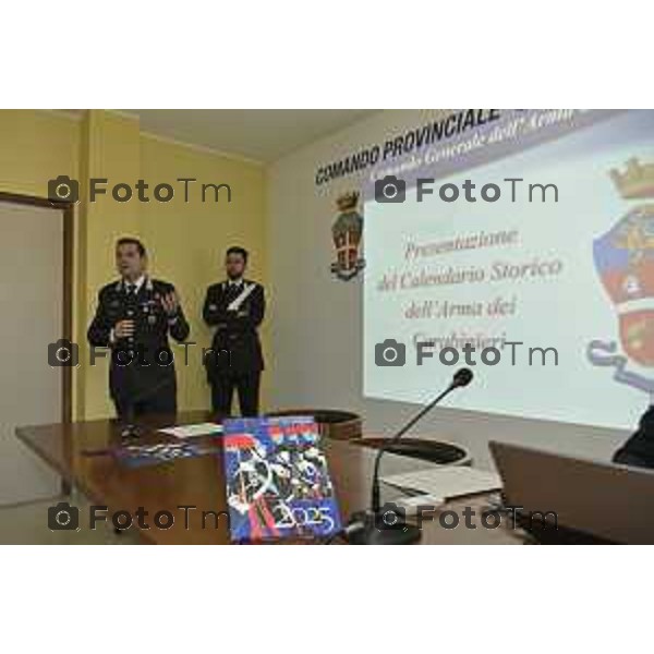 Tiziano Manzoni/LaPresse 30-10- 2024 Bergamo, Italia Cronaca Bergamo Presentazione calendario arma dei carabinieri 2025