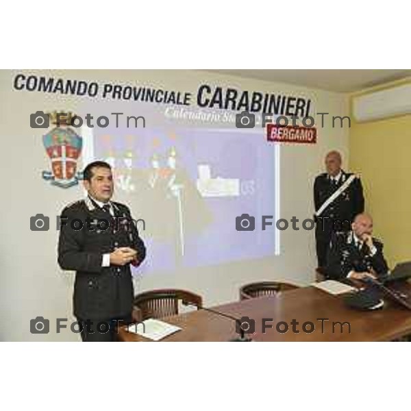 Tiziano Manzoni/LaPresse 30-10- 2024 Bergamo, Italia Cronaca Bergamo Presentazione calendario arma dei carabinieri 2025