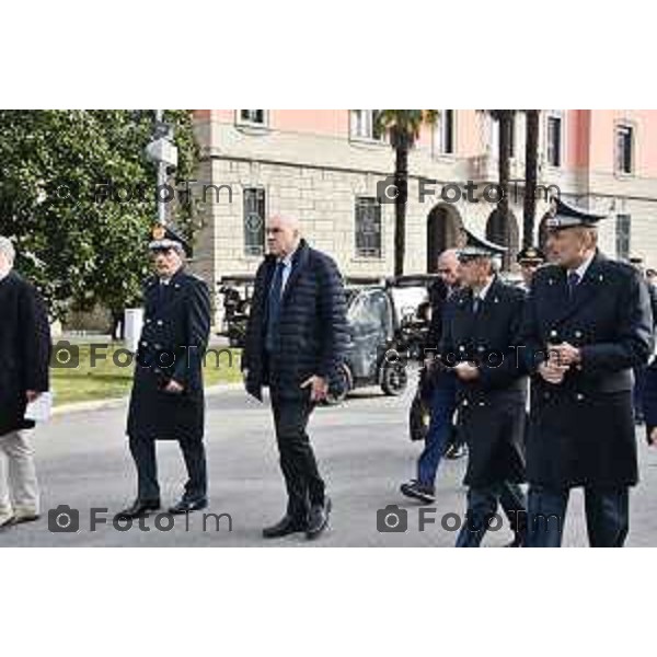 Tiziano Manzoni/LaPresse 18-11- 2024 Bergamo, Italia Cronaca Bergamo ccademia Guardia di Finanza, On. Guido Crosetto, incontro conferenziale dal titolo “Leadership e strategia in tempo di crisi: come prepararsi e capire le sfide che dovremo affrontare”. 2024