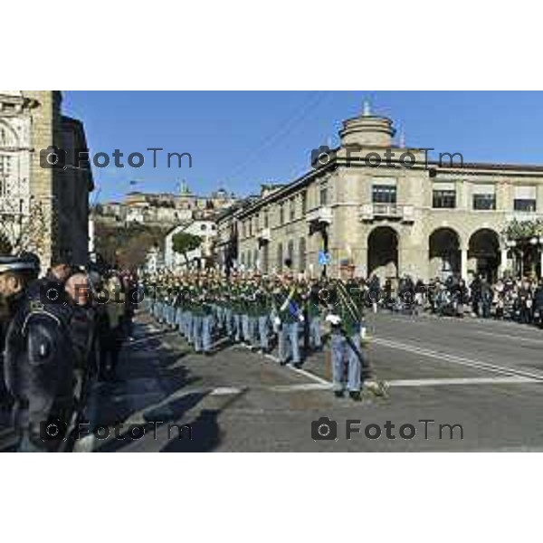 Tiziano Manzoni/LaPresse 1-12- 2024 Bergamo, Italia Cronaca cerimonia di consegna delle Cittadinanza onoraria all’Accademia della Guardia di Finanza. Palazzo Frizzoni 2024