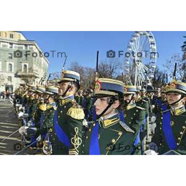 Tiziano Manzoni/LaPresse 1-12- 2024 Bergamo, Italia Cronaca cerimonia di consegna delle Cittadinanza onoraria all’Accademia della Guardia di Finanza. Palazzo Frizzoni 2024