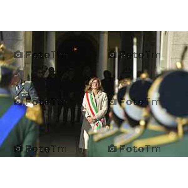 Tiziano Manzoni/LaPresse 1-12- 2024 Bergamo, Italia Cronaca cerimonia di consegna delle Cittadinanza onoraria all’Accademia della Guardia di Finanza. Palazzo Frizzoni 2024